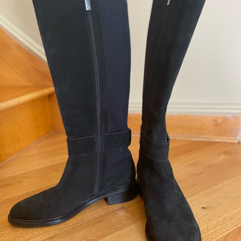 Aquatalia Giada Black Suede Leather
Tall Zip Up Riding Boots Size 7.5 - Picture 6 of 12